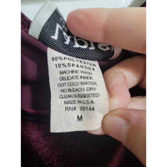 VTG LAPIS Womens Whimsigoth Velvet Maxi Dress SZ M Burgundy Grunge Witchy - Picture 7 of 11